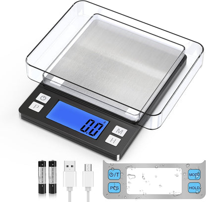 0.01g Small Digital Gram Scale, Upgraded 1kg Jewelry Scale