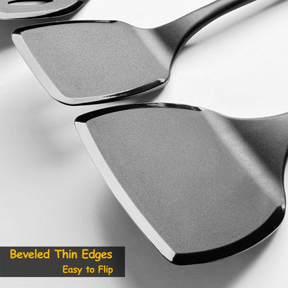 Large Size Silicone Spatula Set, 600°F Heat Resistant Pancake Turner
