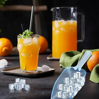 6 PCS Clear Plastic Ice Scoop(7.6 Inch) for Freezer Food Coffee Popcom Flour Dry Goods Simple Mini Ice Cube Shovel Scoopers Laundry Spoons Freezer Bucket Bin Containers Maker Machine Kitchen Pick