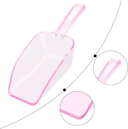 6 PCS Clear Plastic Ice Scoop(7.6 Inch) for Freezer Food Coffee Popcom Flour Dry Goods Simple Mini Ice Cube Shovel Scoopers Laundry Spoons Freezer Bucket Bin Containers Maker Machine Kitchen Pick