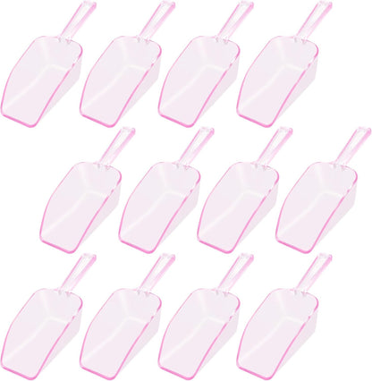 6 PCS Clear Plastic Ice Scoop(7.6 Inch) for Freezer Food Coffee Popcom Flour Dry Goods Simple Mini Ice Cube Shovel Scoopers Laundry Spoons Freezer Bucket Bin Containers Maker Machine Kitchen Pick