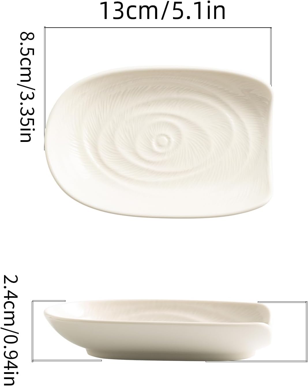 Ceramic Spoon Rest, 5" Utensil Holder for Stove Top & Counter | Compact design fits spoons, spatulas, ladles, tongs, and coffee stirrers while saving counter and drawer space