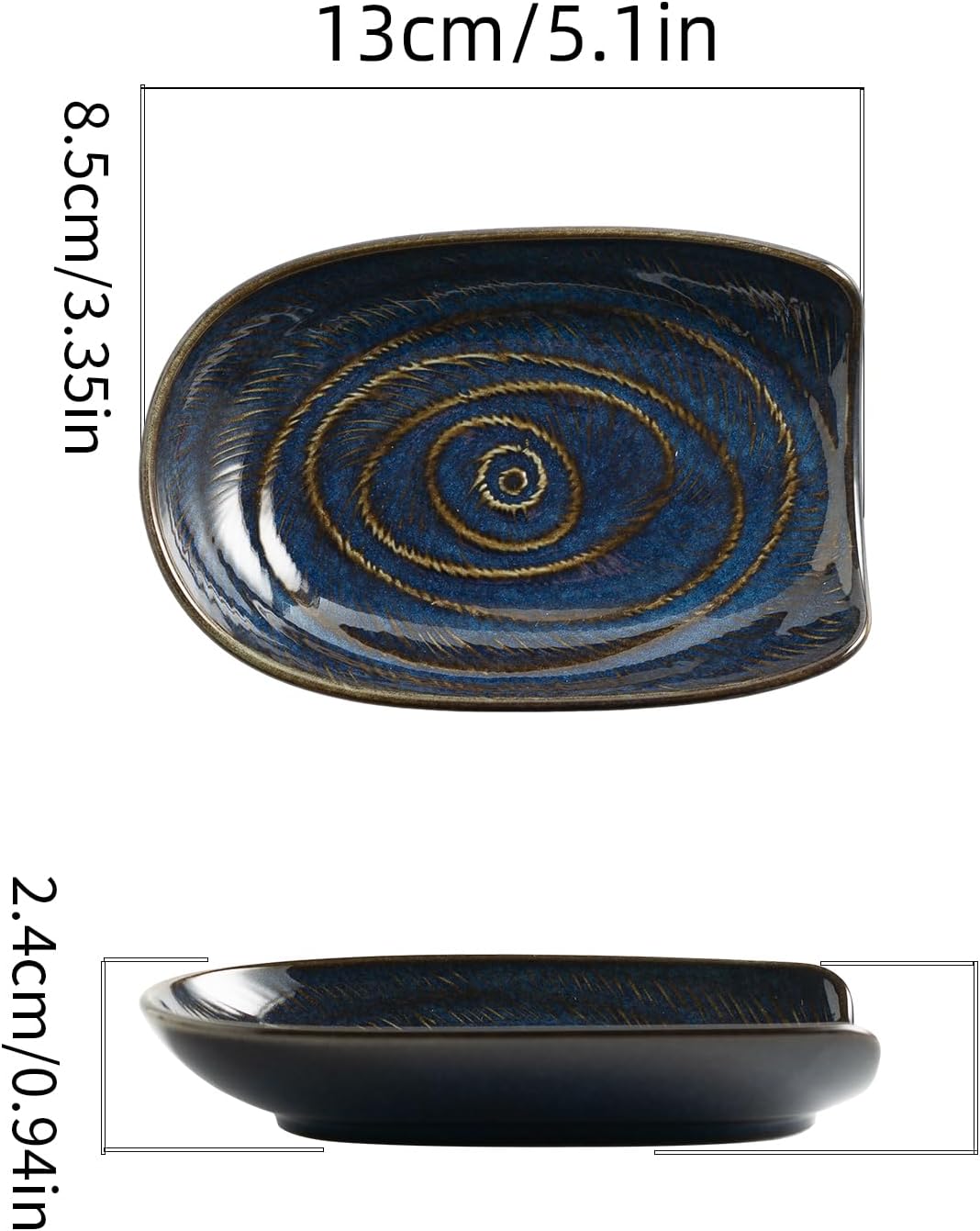 Ceramic Spoon Rest, 5" Utensil Holder for Stove Top & Counter | Compact design fits spoons, spatulas, ladles, tongs, and coffee stirrers while saving counter and drawer space
