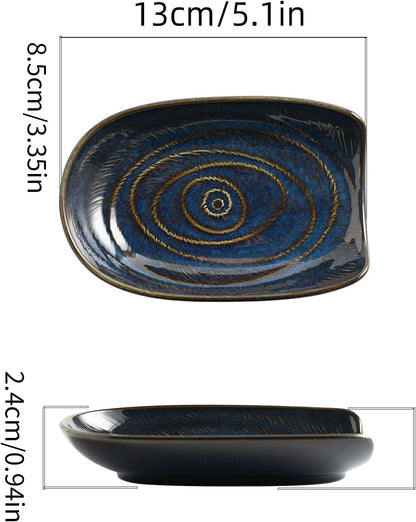Ceramic Spoon Rest, 5" Utensil Holder for Stove Top & Counter | Compact design fits spoons, spatulas, ladles, tongs, and coffee stirrers while saving counter and drawer space