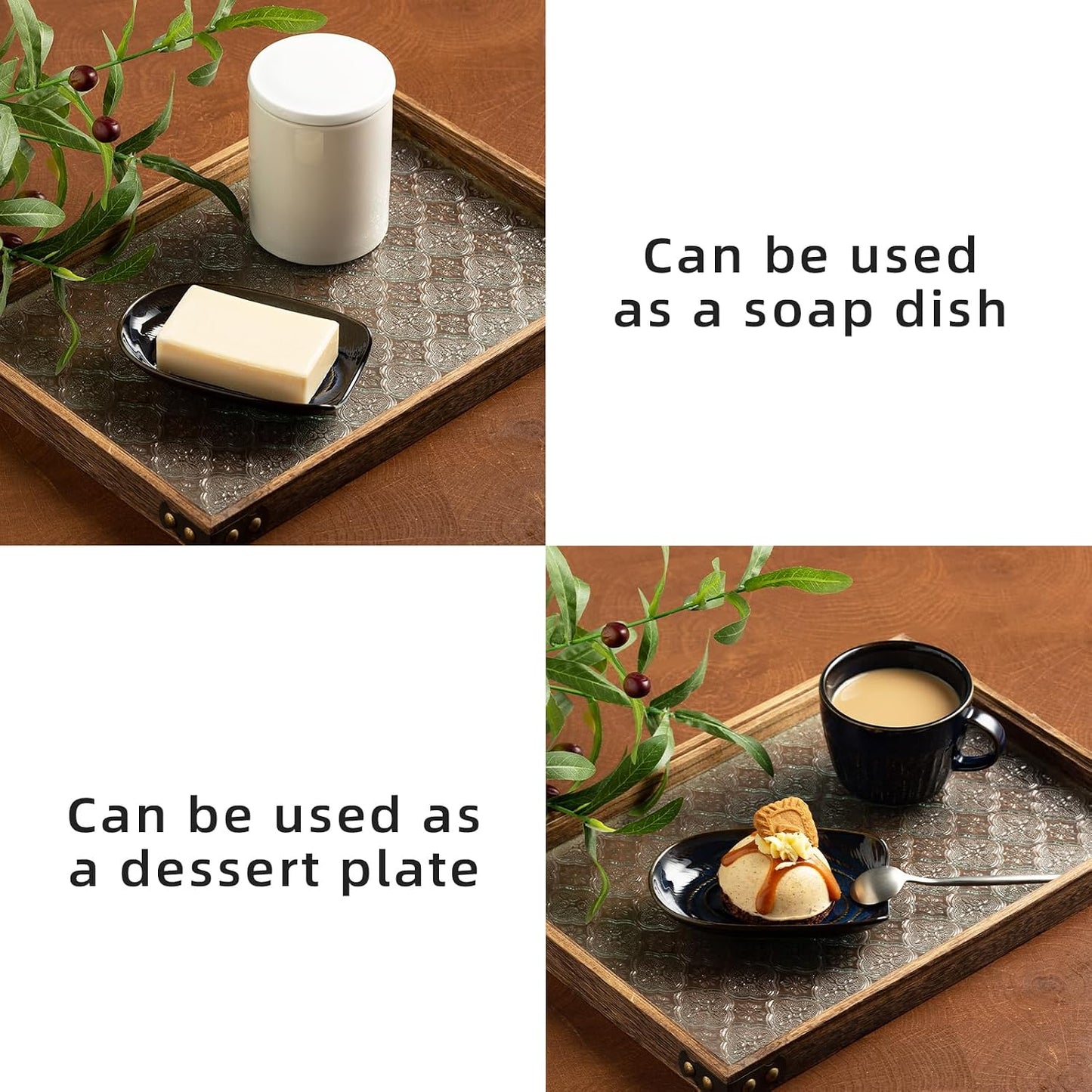 Ceramic Spoon Rest, 5" Utensil Holder for Stove Top & Counter | Compact design fits spoons, spatulas, ladles, tongs, and coffee stirrers while saving counter and drawer space