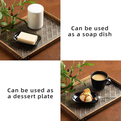 Ceramic Spoon Rest, 5" Utensil Holder for Stove Top & Counter | Compact design fits spoons, spatulas, ladles, tongs, and coffee stirrers while saving counter and drawer space