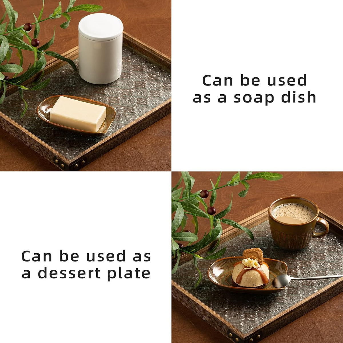 Ceramic Spoon Rest, 5" Utensil Holder for Stove Top & Counter | Compact design fits spoons, spatulas, ladles, tongs, and coffee stirrers while saving counter and drawer space