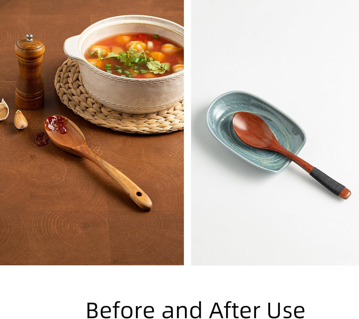 Ceramic Spoon Rest, 5" Utensil Holder for Stove Top & Counter | Compact design fits spoons, spatulas, ladles, tongs, and coffee stirrers while saving counter and drawer space