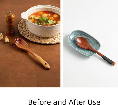 Ceramic Spoon Rest, 5" Utensil Holder for Stove Top & Counter | Compact design fits spoons, spatulas, ladles, tongs, and coffee stirrers while saving counter and drawer space