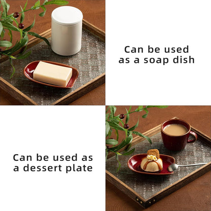 Ceramic Spoon Rest, 5" Utensil Holder for Stove Top & Counter | Compact design fits spoons, spatulas, ladles, tongs, and coffee stirrers while saving counter and drawer space