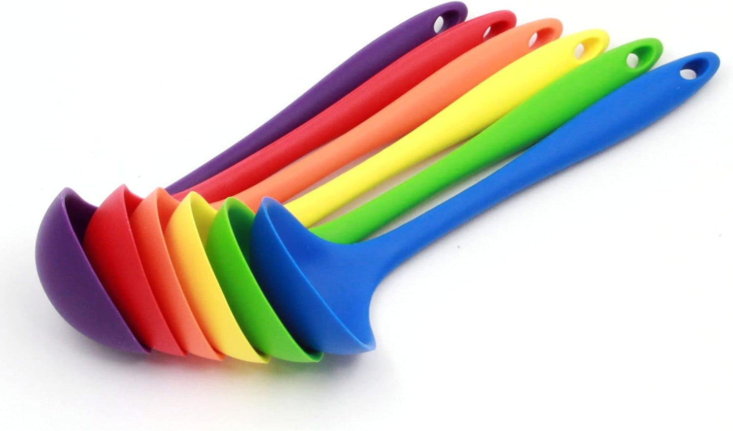 Premium Silicone Cooking Ladle, 11.25 inch, Red