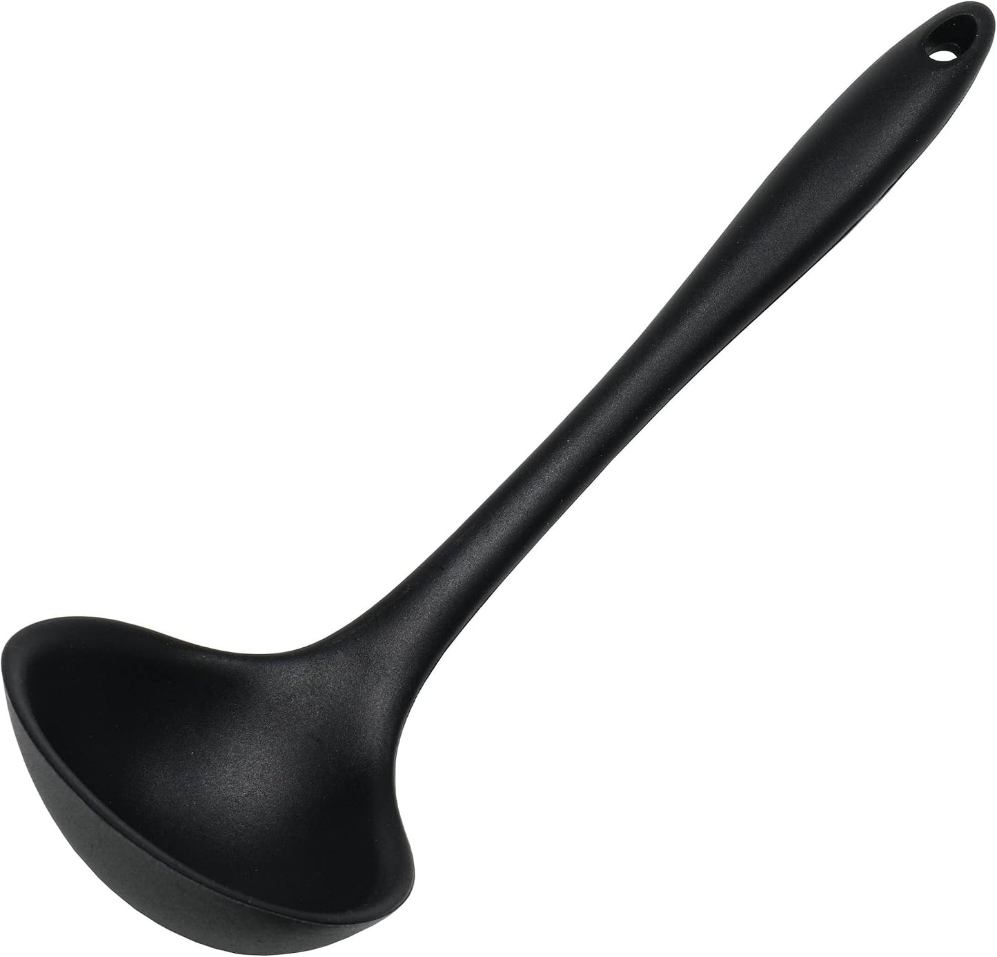 Premium Silicone Cooking Ladle, 11.25 inch, Red
