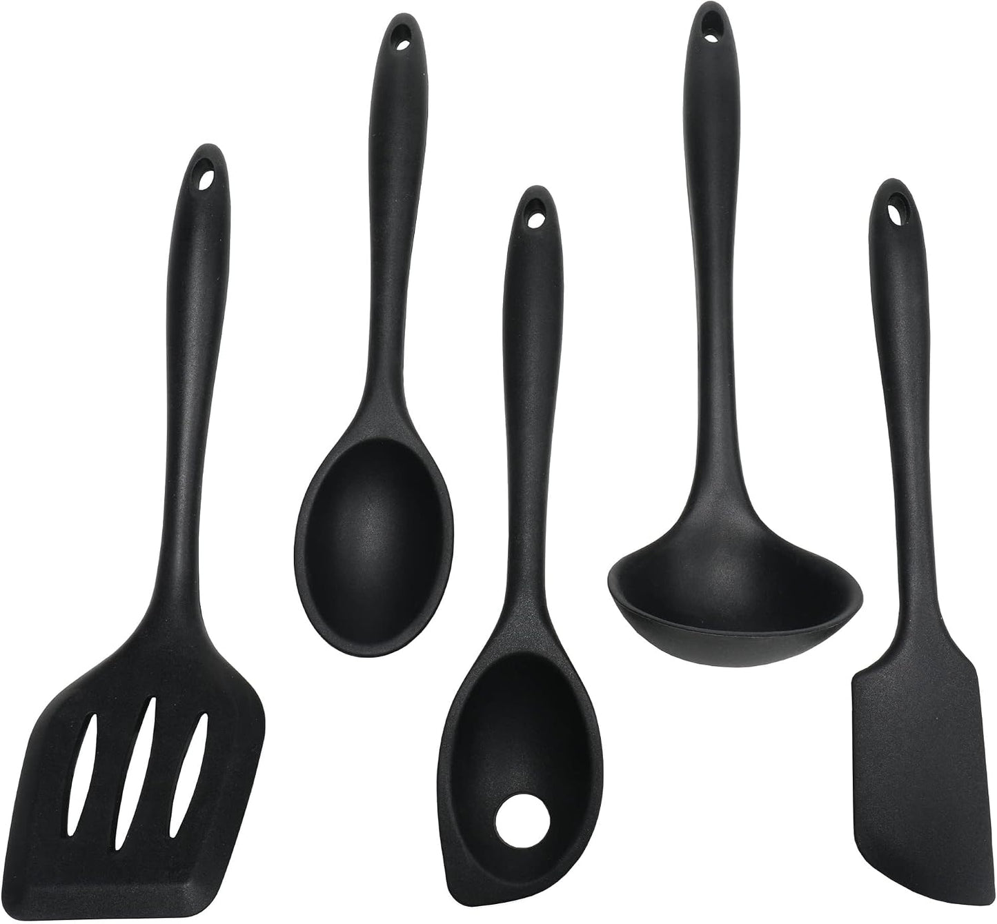 Premium Silicone Cooking Ladle, 11.25 inch, Red