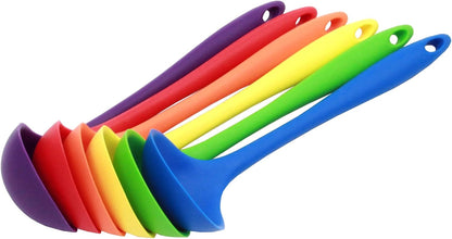 Premium Silicone Cooking Ladle, 11.25 inch, Red