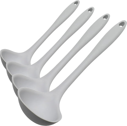 Premium Silicone Cooking Ladle, 11.25 inch, Red