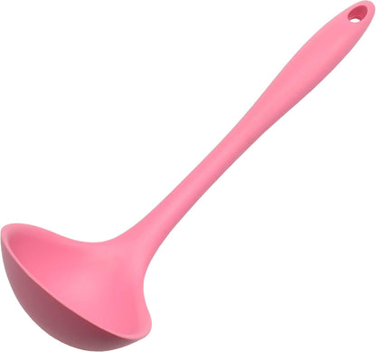 Premium Silicone Cooking Ladle, 11.25 inch, Red
