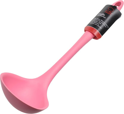 Premium Silicone Cooking Ladle, 11.25 inch, Red