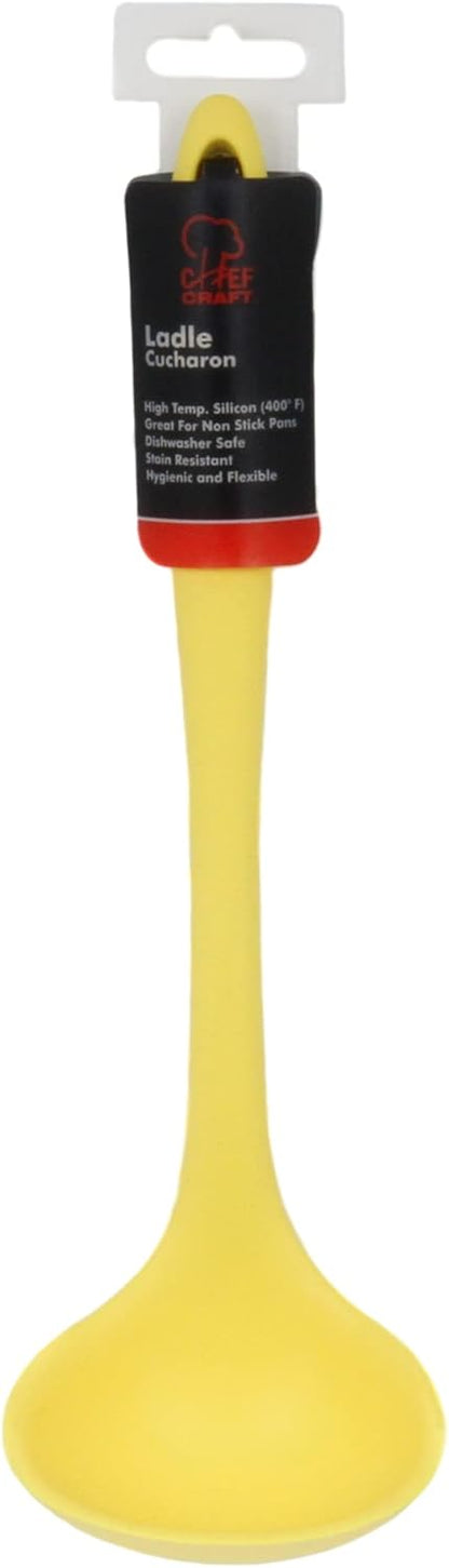 Premium Silicone Cooking Ladle, 11.25 inch, Red