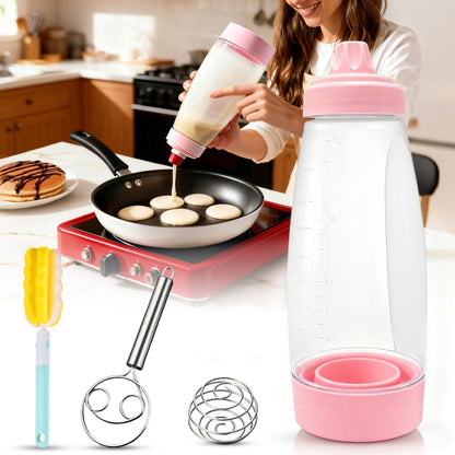 Pancake Batter Dispenser Bottle Kit (White)