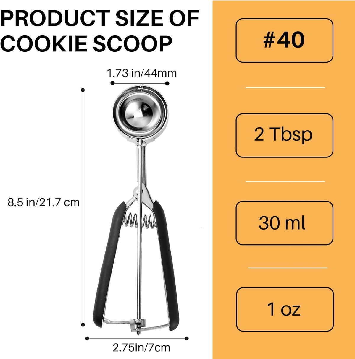 Mini Cookie Scoop, Extra Small 1/3 Tbsp Scoop,1 Tsp Cookie Dough Scoop, Melon Baller Scoops, Mini Ice Cream Scoop, Comfortable Grip, Non-Slip, For Making Cookie Melon Ball Ice Cream
