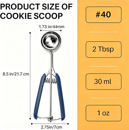 Mini Cookie Scoop, Extra Small 1/3 Tbsp Scoop,1 Tsp Cookie Dough Scoop, Melon Baller Scoops, Mini Ice Cream Scoop, Comfortable Grip, Non-Slip, For Making Cookie Melon Ball Ice Cream