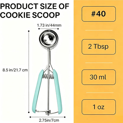 Mini Cookie Scoop, Extra Small 1/3 Tbsp Scoop,1 Tsp Cookie Dough Scoop, Melon Baller Scoops, Mini Ice Cream Scoop, Comfortable Grip, Non-Slip, For Making Cookie Melon Ball Ice Cream