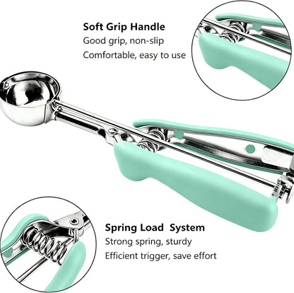 Mini Cookie Scoop, Extra Small 1/3 Tbsp Scoop,1 Tsp Cookie Dough Scoop, Melon Baller Scoops, Mini Ice Cream Scoop, Comfortable Grip, Non-Slip, For Making Cookie Melon Ball Ice Cream