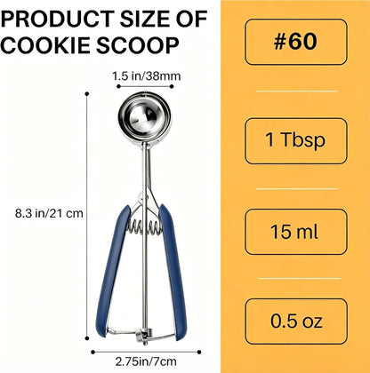Mini Cookie Scoop, Extra Small 1/3 Tbsp Scoop,1 Tsp Cookie Dough Scoop, Melon Baller Scoops, Mini Ice Cream Scoop, Comfortable Grip, Non-Slip, For Making Cookie Melon Ball Ice Cream