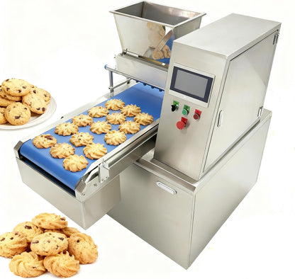Automatic Cookie Making Depositor Machine Commercial Batter Dispenser 2.5KW Electric Cookie Maker with 35L SUS304 Hopper, for Cookies, Macarons, Muffins, Cupcakes, 2 Nozzles (A2&A5) 208-240V