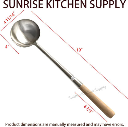 Kitchen Supply Commercial Grade Wok Ladle 18" (#2)