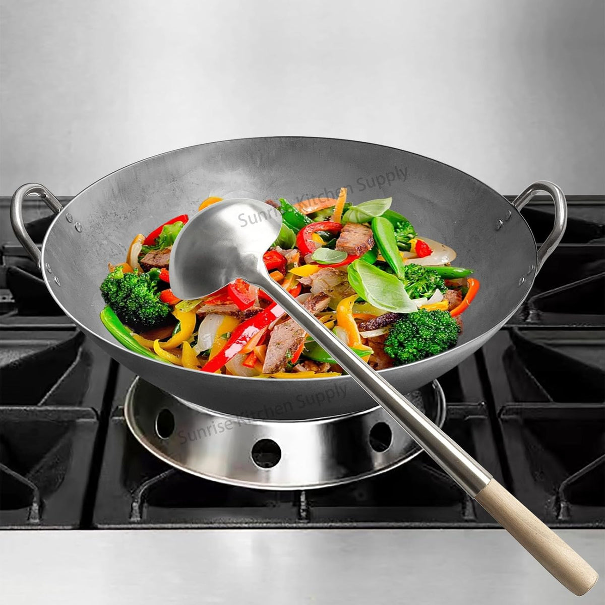 Kitchen Supply Commercial Grade Wok Ladle 18" (#2)