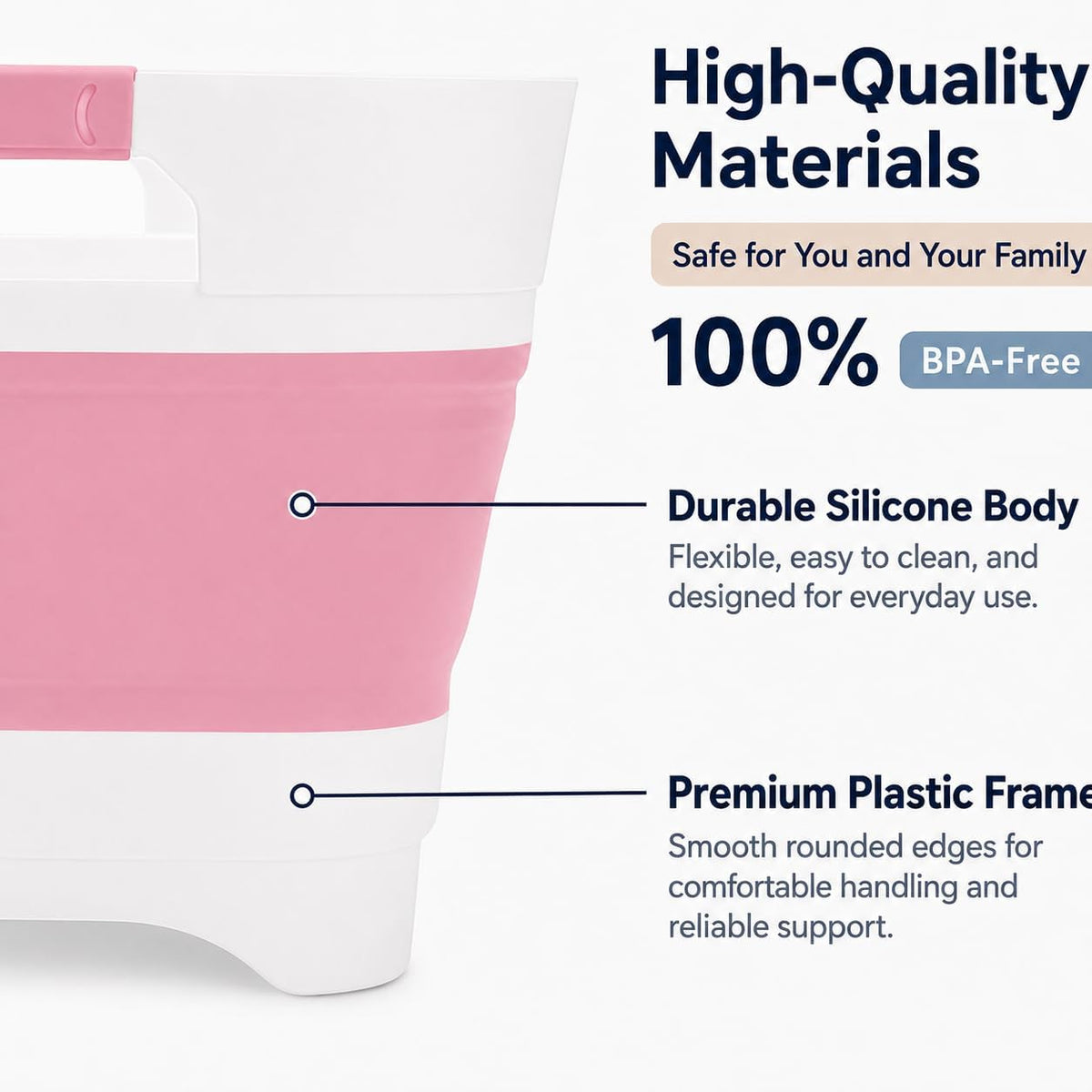 Collapsible Dish Basin with Drain Plug, 2.4 Gal 9L Foldable Wash Basin, Portable Sink Tub for Kitchen, Baby Bottles, Camping, RV, Vegetable Washing and Beverage Tub, Gray