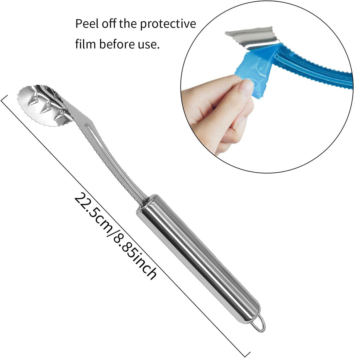 2 Pcs Jalapeno Corer Tool Pepper Corer with Serrated Slice Stainless Steel Pepper Seed Remover Kitchen Fruit and Vegetable Deseeder Efficient Seeding Tool for Jalapeños Chilis Cucumber