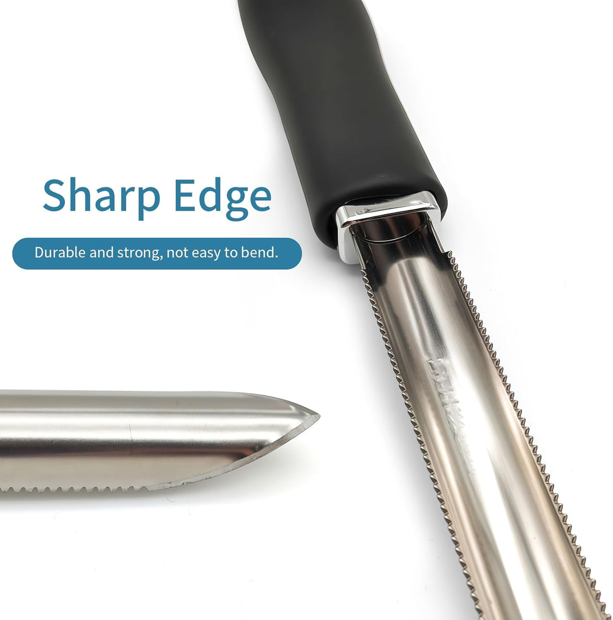 2 Pcs Jalapeno Corer Tool Pepper Corer with Serrated Slice Stainless Steel Pepper Seed Remover Kitchen Fruit and Vegetable Deseeder Efficient Seeding Tool for Jalapeños Chilis Cucumber