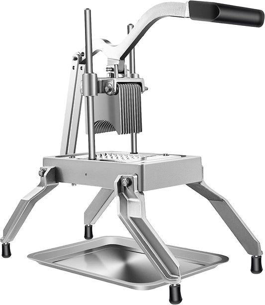 Commercial Vegetable Fruit Dicer,Onion Cutter Heavy Duty Stainless Steel Removable and Replaceable Kattex Chopper,3/8" Tomato Slicer with Tray Perfect for Potatoes, Carrots, peppers, Silver