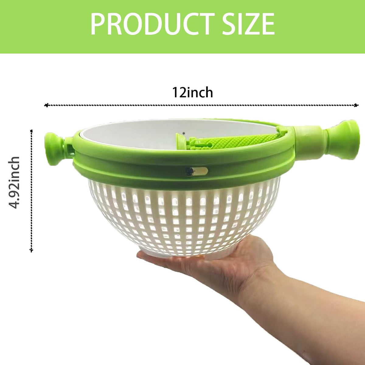 Collapsible Salad Spinner 3-in-1, 3Qt Space Saving Colander & Vegetable Dryer, Foldable for Easy Storage, Dishwasher Safe, BPA-Free, Non-Slip Base, for Small Kitchens, Dorms, RV, Camping