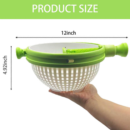 Collapsible Salad Spinner 3-in-1, 3Qt Space Saving Colander & Vegetable Dryer, Foldable for Easy Storage, Dishwasher Safe, BPA-Free, Non-Slip Base, for Small Kitchens, Dorms, RV, Camping