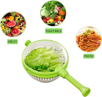 Collapsible Salad Spinner 3-in-1, 3Qt Space Saving Colander & Vegetable Dryer, Foldable for Easy Storage, Dishwasher Safe, BPA-Free, Non-Slip Base, for Small Kitchens, Dorms, RV, Camping