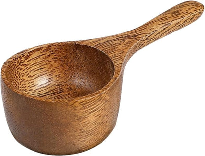 Wooden Measuring Spoon Bean Scoop 4.13X1.96X1.18In Kitchen Serving Ladle for Coffee Beans Milk Powder Tea Spices and Baking Ingredients