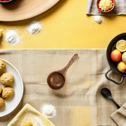 Wooden Measuring Spoon Bean Scoop 4.13X1.96X1.18In Kitchen Serving Ladle for Coffee Beans Milk Powder Tea Spices and Baking Ingredients