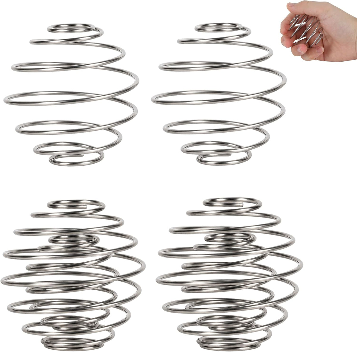 4 Pcs 2.1-Inch Large Size Shaker Balls for Protein Shakes,Milkshake and Salad Dressing,304 Stainless Steel Shaker Ball