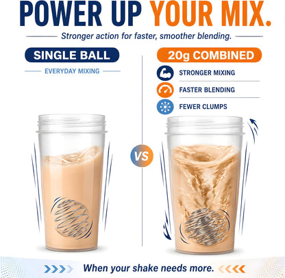 4 Pcs 2.1-Inch Large Size Shaker Balls for Protein Shakes,Milkshake and Salad Dressing,304 Stainless Steel Shaker Ball