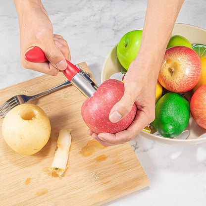 Apple Corer, Premium Stainless Steel Apple Corer Tool,Sturdy Ergonomic Handle, Easy to Use and Clean, Durable,Remover for Pears, Bell Peppers, Fuji, Honeycrisp, Pink Lady Apples (black)