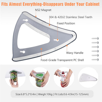 Patented Magnetic Jar Opener - Fridge Storage