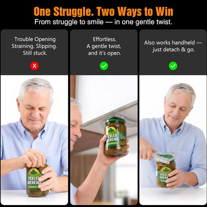 Patented Magnetic Jar Opener - Fridge Storage