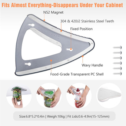 Patented Magnetic Jar Opener - Fridge Storage