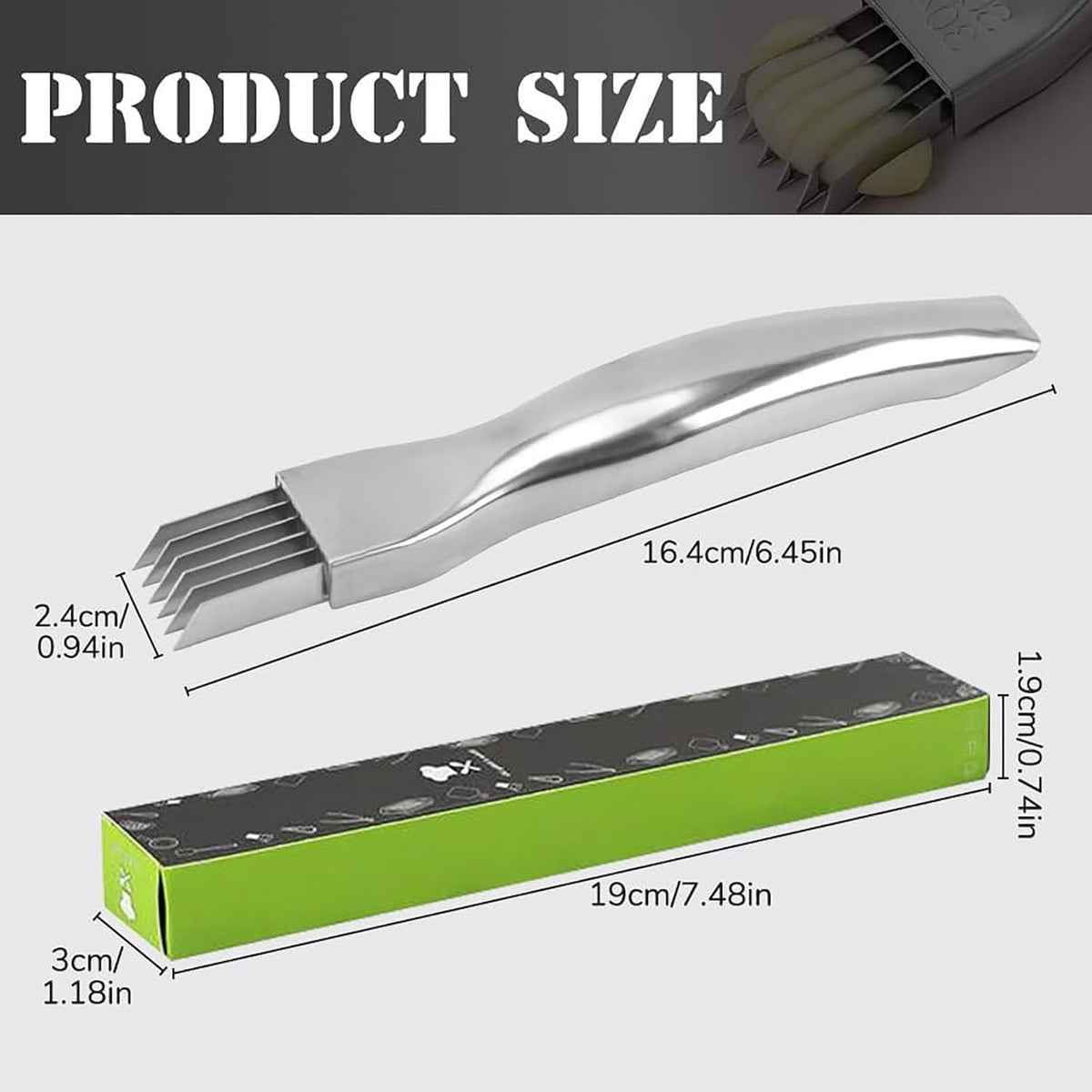 Shred Silk The Knife, 2026 Upgrade Green Onion Cutter Stainless Steel Chopped Kitchen Slicing Tool Cutter for Vegetables Onion Garlic, Multifunctional Kitchen Food Vegetable Cutters (1Pack)