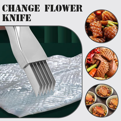 Shred Silk The Knife, 2026 Upgrade Green Onion Cutter Stainless Steel Chopped Kitchen Slicing Tool Cutter for Vegetables Onion Garlic, Multifunctional Kitchen Food Vegetable Cutters (1Pack)