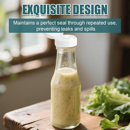 Replacement Lid for Norpro Salad Dressing Bottle(No bottle) | Plastic Salad Cruet Cap Cover Tight Fit Leakproof Replace Top Lid Accessories for Norpro 809 Salad Maker 11oz, BPA-Free