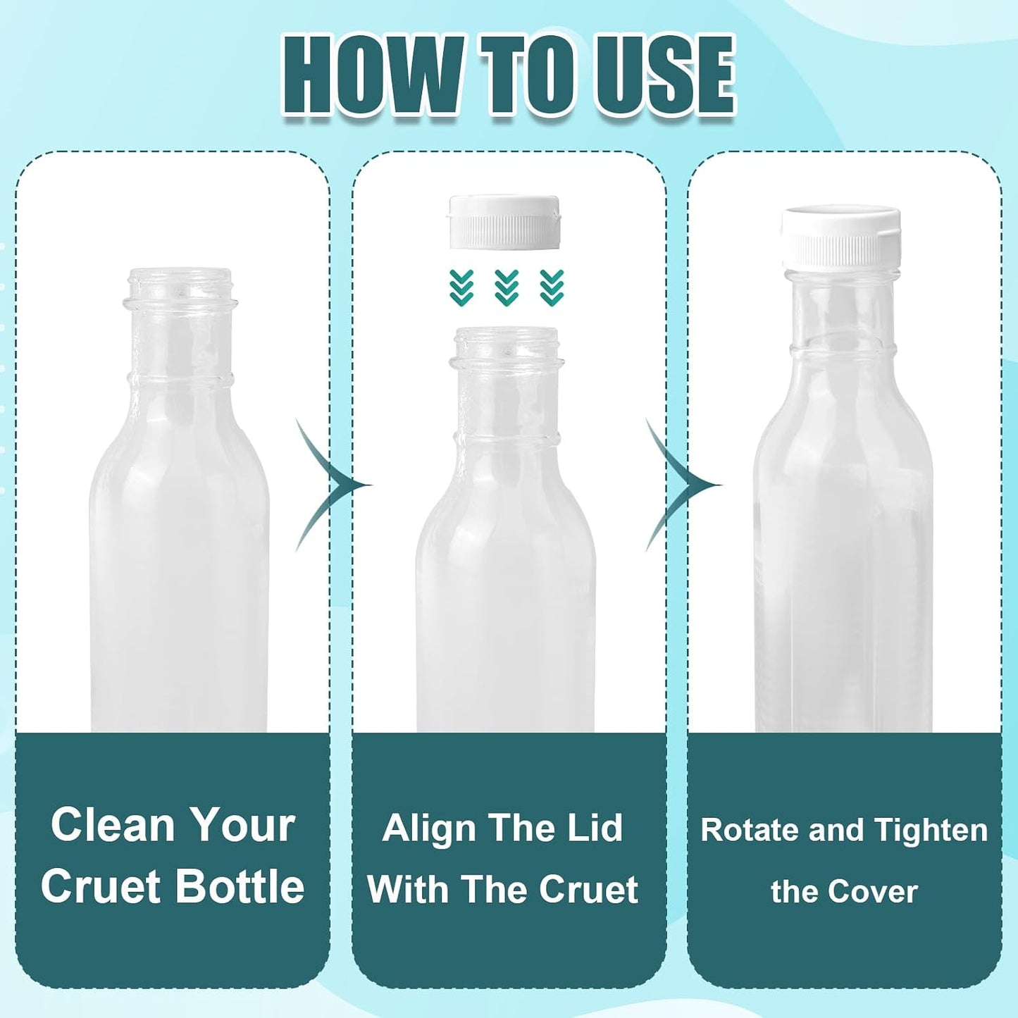 Replacement Lid for Norpro Salad Dressing Bottle(No bottle) | Plastic Salad Cruet Cap Cover Tight Fit Leakproof Replace Top Lid Accessories for Norpro 809 Salad Maker 11oz, BPA-Free